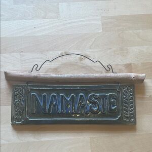 Rustic Namaste Ceramic Wall Art